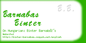 barnabas binter business card